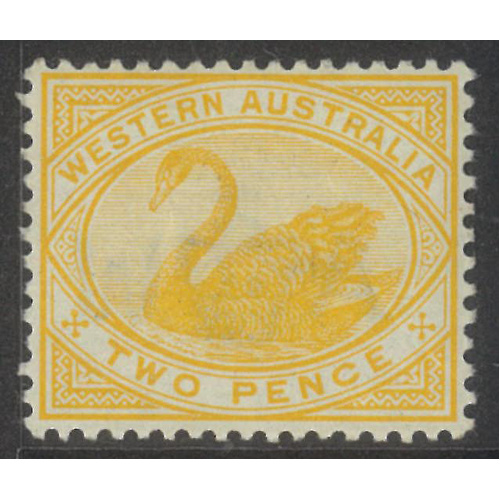 Western Australia 1899 2d Swan Bright Yellow WMK Crown A SG113 MUH #AUBK