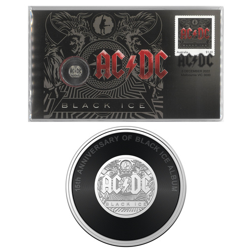 Australia 2022 AC/DC Black Ice Album 20c Coin PNC