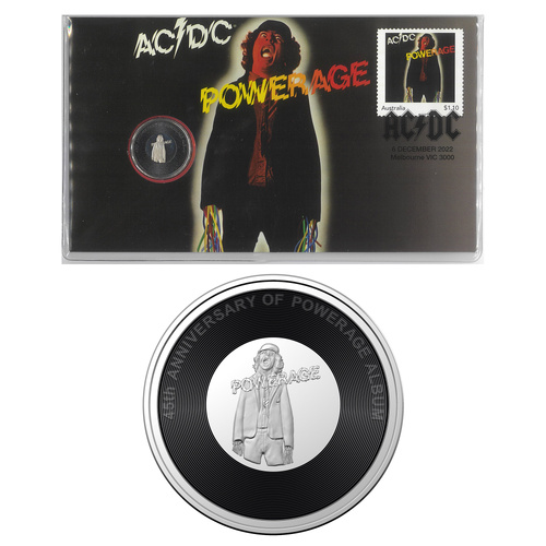 Australia 2022 AC/DC Powerage Album 20c Coin PNC