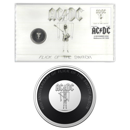 Australia 2022 AC/DC Flick of The Switch Album 20c Coin PNC