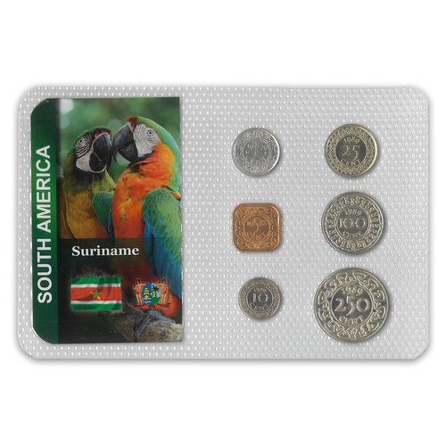 Suriname 1979-89 Set of 6 Uncirculated Coins