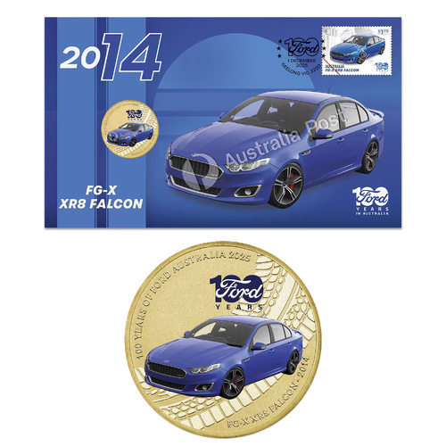 Australia 2025 Ford 100 Years FG-X XR8 Falcon Stamp & Coin PNC
