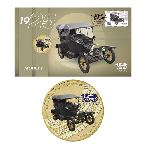 Australia 2025 Ford 100 Years Model T Stamp & Coin PNC