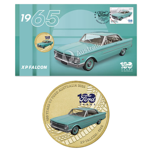 Australia 2025 Ford 100 Years XP Falcon Stamp & Coin PNC