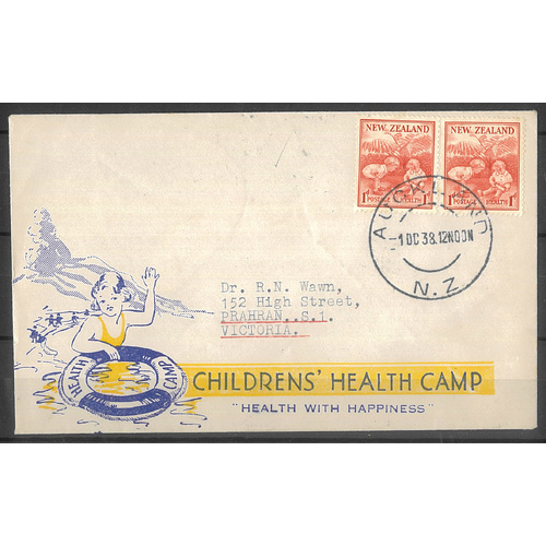 New Zealand 1938 Health Stamps on First Day Cover 26-11