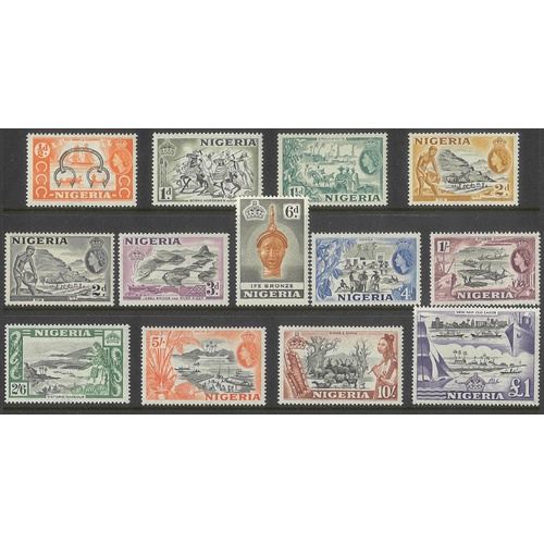 Nigeria 1953-58 QEII Pictorial Set/13 Stamps SG69/80 Mint Unhinged 31-3