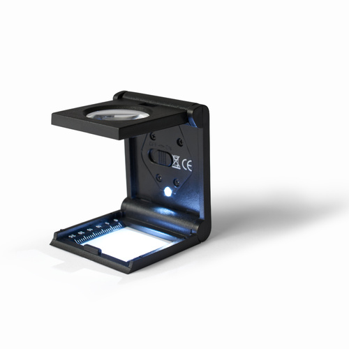 Lighthouse Linen Tester/Thread Counter Folding Magnifier 5x magnification with LED