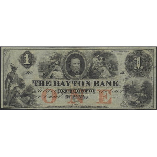 USA The Dayton Bank 1850 $1 Banknote UNC