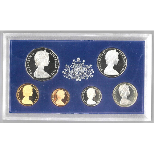 Australia 1975 Six Coin Proof Year Set with CoA in Clear Case & Original Foam Box