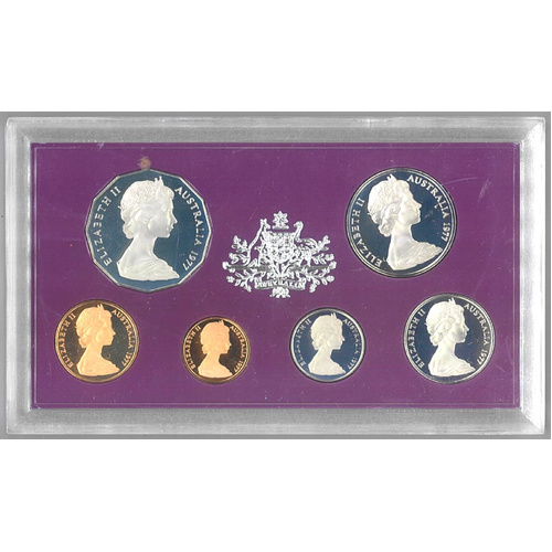 Australia 1977 Six Coin Proof Year Set with CoA in Clear Case & Original Foam Box