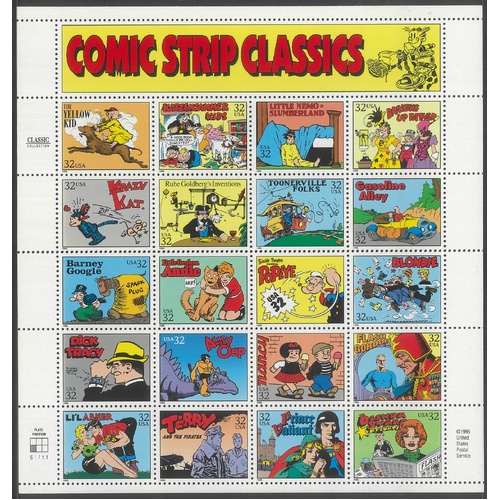 USA 1995 Comic Strip Classics 32c Sheetlet/20 Stamps Scott 3000 Mint Unhinged #US29