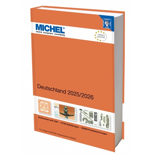 MICHEL Germany Stamp Catalogue 2025/2026 Hardcover 1185 Colour Pages