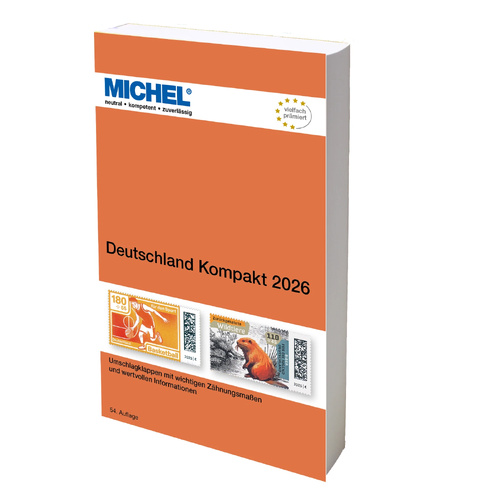 Michel Germany 2026 Compact Stamp Catalogue Softcover 698 Colourd Pages 115x188