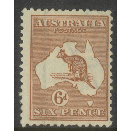 Australia Kangaroo Stamp 3rd WMK 6d Chestnut SG73 MUH #AUBK