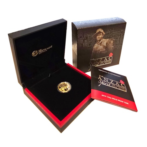 Australia 2014 $25 The ANZAC Spirit - Our Last Man 1/4oz Gold Proof Coin