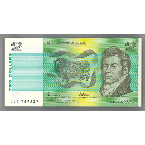 Australia 1985 Bundle of 100 $2 Banknote Johnston/Fraser R89 UNC