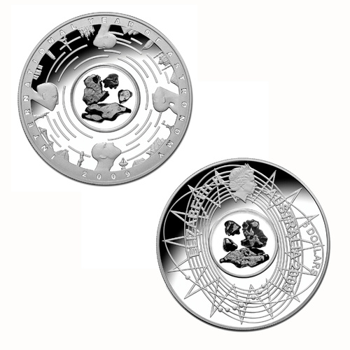 Australia 2009 $5 International Year of Astronomy - Meteorite Silver Proof Coin