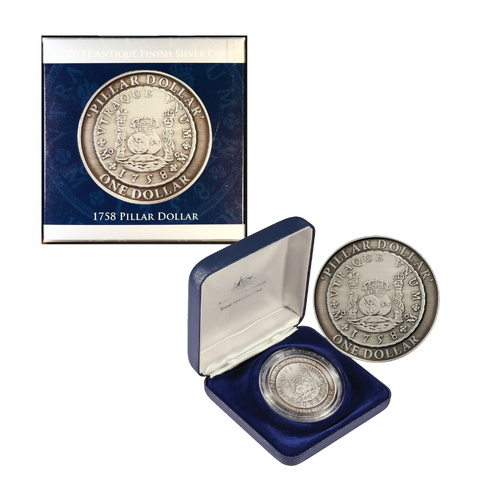Australia 2006 $1 Subscription Spanish Pillar Silver Dollar Antique Finish