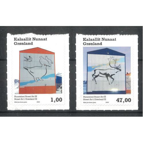 Greenland 2023 Street Art Part III Set of 2 Stamps Self-adhesive Mint Unhinged
