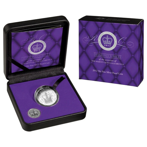 Australia 2012 QEII Diamond Jubilee 50c Fine Silver Proof Coin