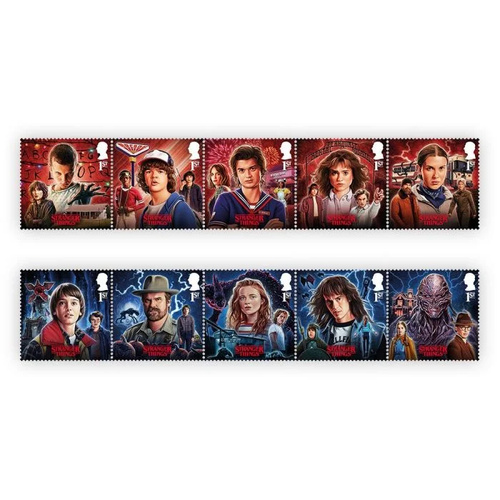 Great Britain 2026 Stranger Things Set of 10 Stamps MUH