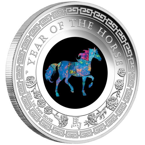 Australia 2026 Opal Lunar Series Year of The Horse 1oz Silver Proof Coin