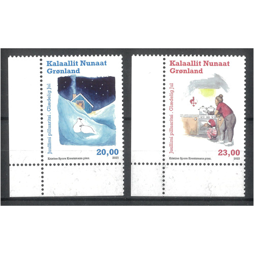 Greenland 2023 Christmas Set of 2 Stamps MUH