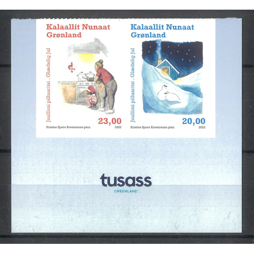 Greenland 2023 Christmas Set of 2 Stamps Self-adhesive ex booklet MUH