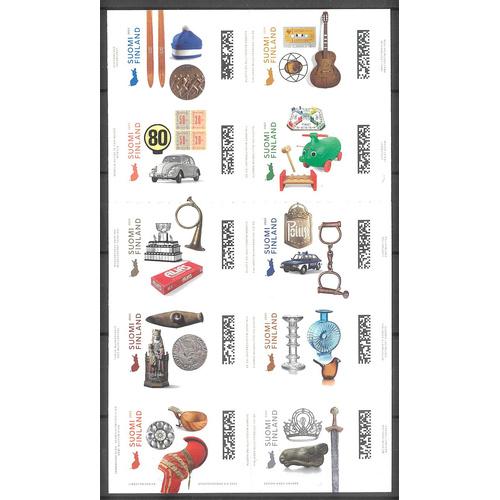Finland 2023 Finnish Museum Association Booklet of 10 Self-adhesive Stamps MUH