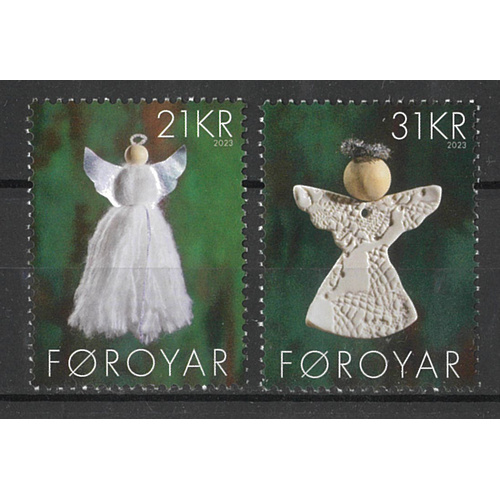 Faroe Islands 2023 Christmas Angels Set of 2 Stamps MUH