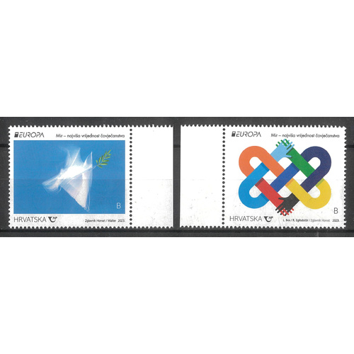 Croatia 2023 EUROPA - Peace Set of 2 Stamps MUH