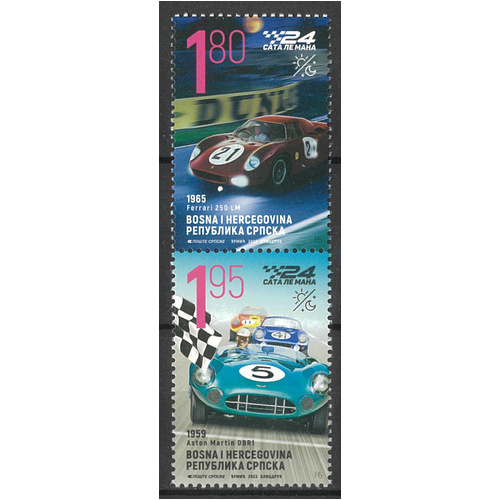 Bosnia Herzegovina 2023 Racing Cars Le Mans Centenary Set of 2 Stamps MUH