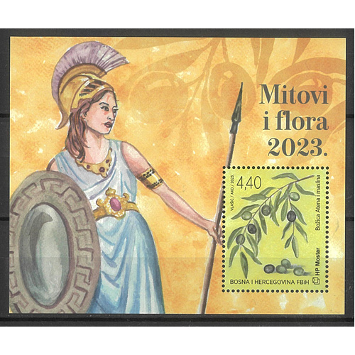 Bosnia Herzegovina 2023 Myths & Flora Olive Branch Mini Sheet MUH