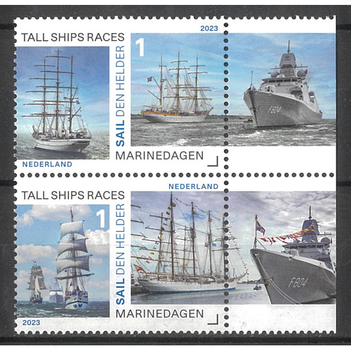 Netherlands 2023 Navy Days/Sailing Ships Set of 2 Stamps Mint Unhinged
