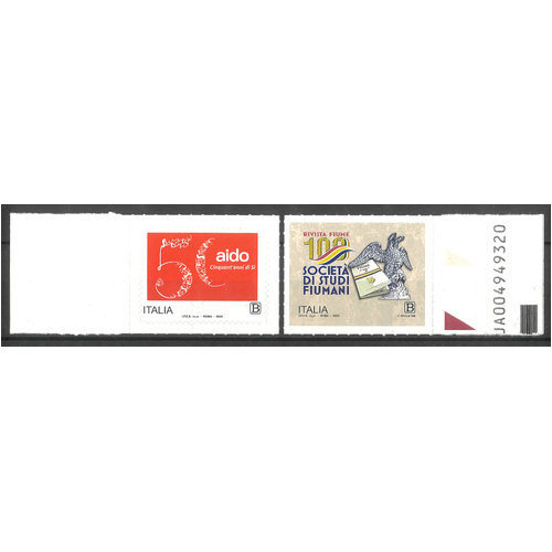 Italy 2023 AID Charity & River Studies Society Anniversaries Set of 2 Stamps MUH