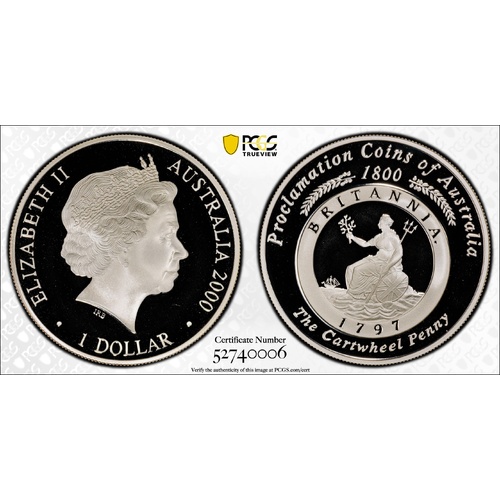 2000 Proclamation Coins of Australia The Cartwheel Penny Silver PCGS PR70DCAM