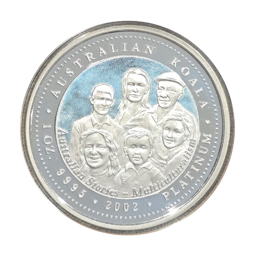 Australia 2002 $100 Koala 1oz Platinum Proof Coin