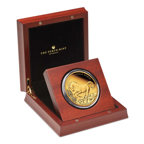 Australia 2018 $500 Stock Horse 5oz fine Gold Proof Coin