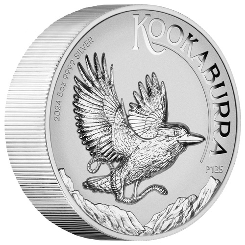 Australian 2024 Kookaburra $8 5oz Silver Proof High Relief Incused Coin