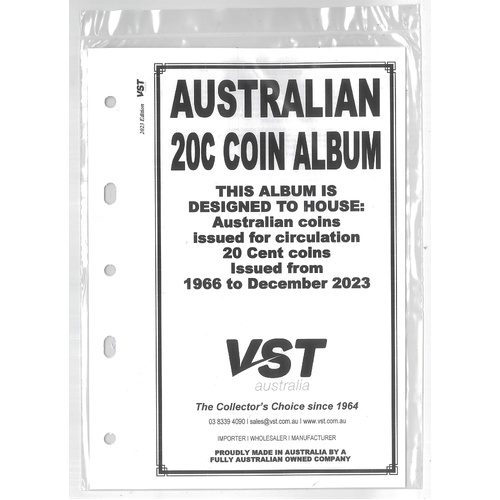 VST 20c Coin Album Supplement Pack – 2023 Edition
