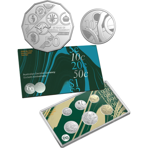 Australia 2026 60th Anniversary of Decimal Currency 6-Coin UNC Year Set