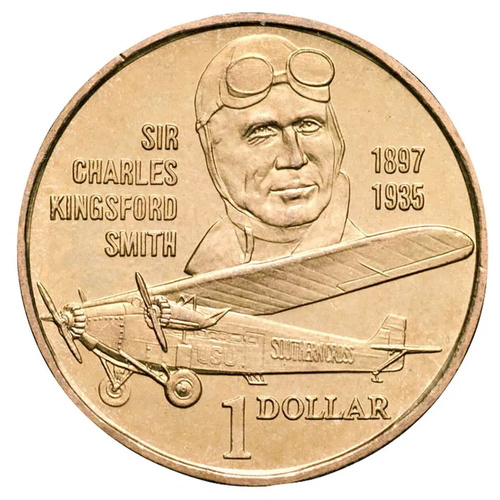 Australia 1997 Sir Charles Kingsford Smith $1 Coin Loose