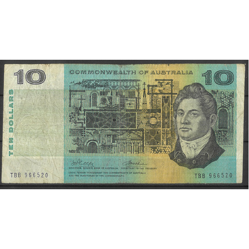 Commonwealth of Australia 1972 $10 Note Phillips/Wheeler Last Prefix R304L gVG #4-62