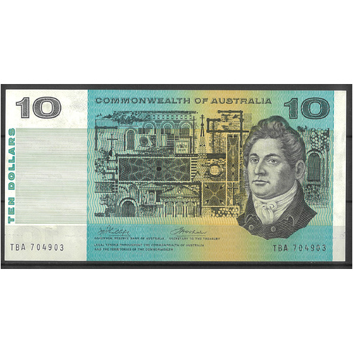 Commonwealth of Australia 1972 $10 Note Phillips/Wheeler Guillotine Shift R304 VF #4-43