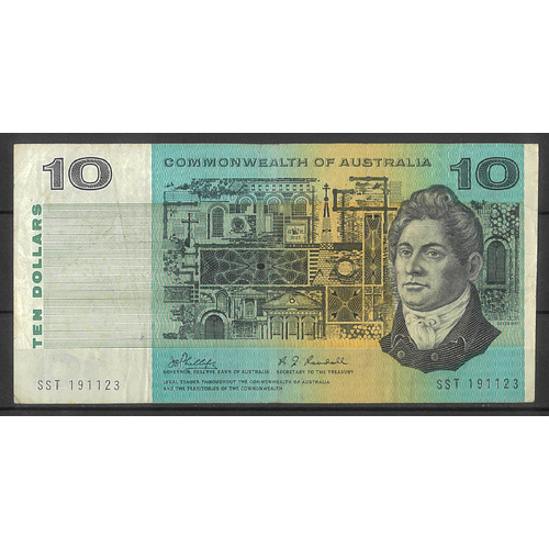 Commonwealth of Australia 1968 $10 Banknote Phillips/Randall R303 Fine #4-44