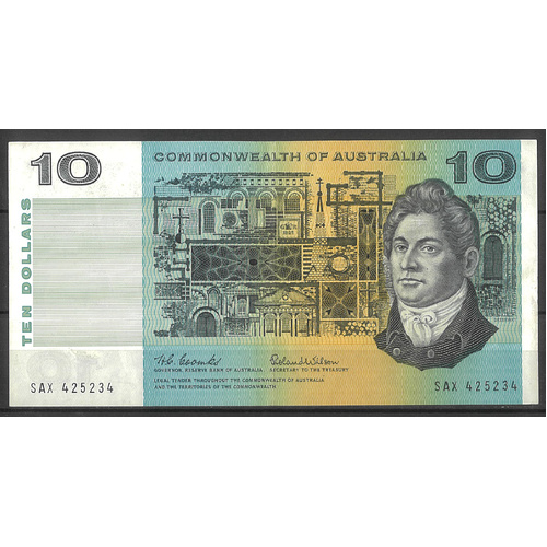 Commonwealth of Australia 1966 $10 Banknote Coombs/Wilson R301 VF+ #4-36