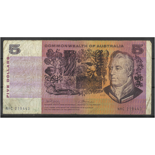 Commonwealth of Australia 1972 $5 Banknote Phillips/Wheeler R204 VG #3-73