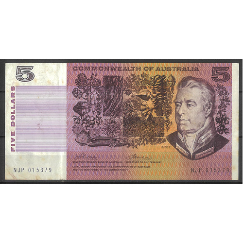 Commonwealth of Australia 1972 $5 Banknote Phillips/Wheeler R204 aVF/VF #3-73