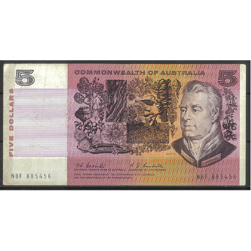 Commonwealth of Australia 1967 $5 Banknote Coombs/Randall R202 VF #3-76