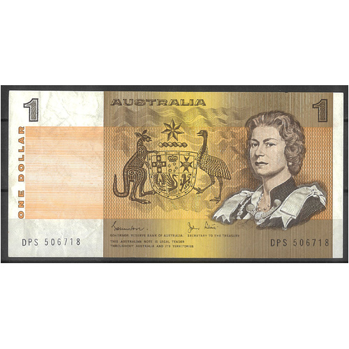 Australia 1982 $1 Banknote Johnston/Stone Last Prefix DPS R78L gF #1-10
